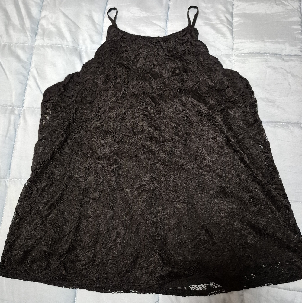Elegant Black Lace Women's Top